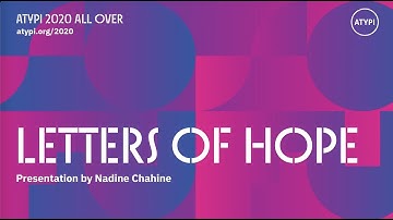 Letters of Hope | Nadine Chahine | ATypI 2020 All Over