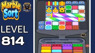 Marble Sort hard level 814 walkthrough solution