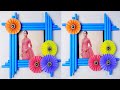 Make awesome photo frame out of paper sticks | DIY paper photo frame easy craft |
