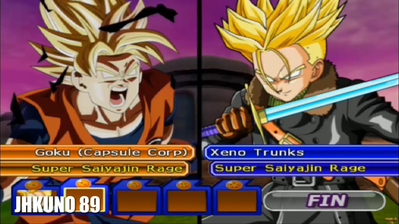 GOKU SSJ RAGE TEAM vs XENO TRUNKS SSJ RAGE TEAM DRAGON BALL Z BUDOKAI