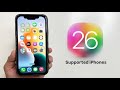 iOS 26 Support Devices List - IOS 26 Update Support iPhones