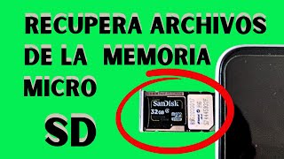 como recuperar archivos de tarjeta de memoria sd dañada