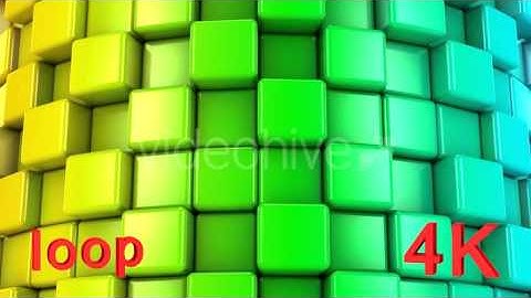 Motion Graphics "Abstract Background of Color Cubes"
