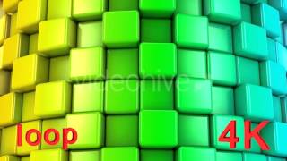Motion Graphics "Abstract Background of Color Cubes" Net Worth