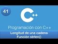 41. Programación en C++ || Cadenas|| Longitud de una cadena - Función strlen()