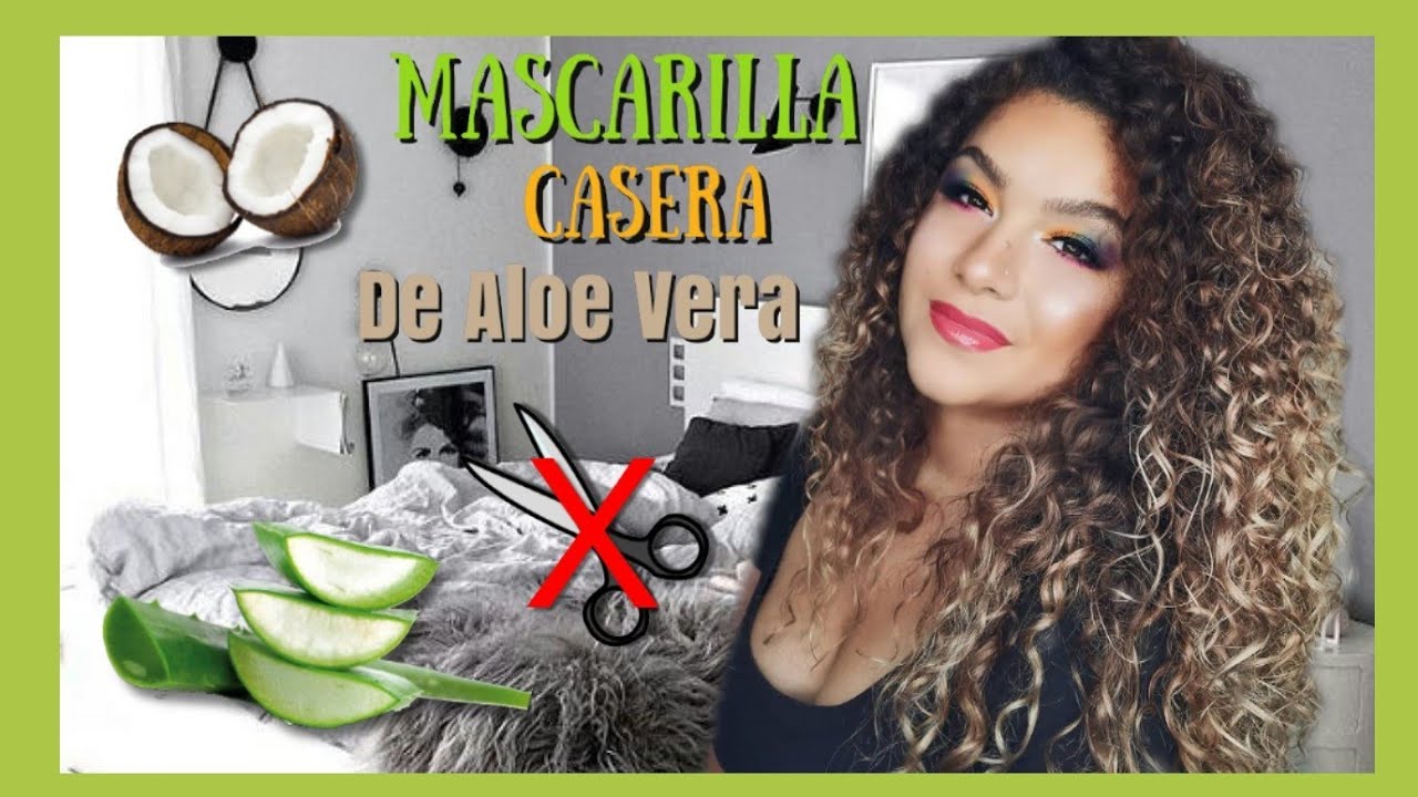 Mascarilla Casera para el Cabello Rizado con Aloe Vera🌿 RECUPERA EL PELO DAÑADO😱Isabella Dederle|