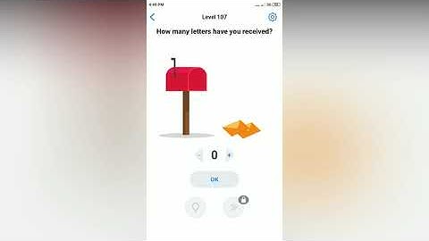 Easy Game - How many letters have you received? - Level 107 solution