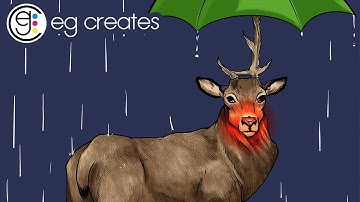 Rain Deer | Digital Art | Illustration | Procreate Timelapse | EG Creates