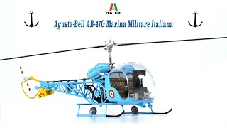 AGUSTA BELL AB 47G - MARINA MILITARE ITALIANA - MODEL KIT ITALERI - 1/48 - HELICOPTER.