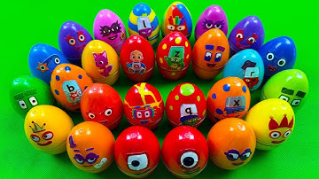 Rainbow SLIME Eggs 🌈 Look Numberblocks, Alphablocks, Alphabet Lore, Cocomelon in Mini Eggs! ASMR