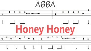 ABBA - Honey Honey / Guitar Solo Tab+BackingTrack