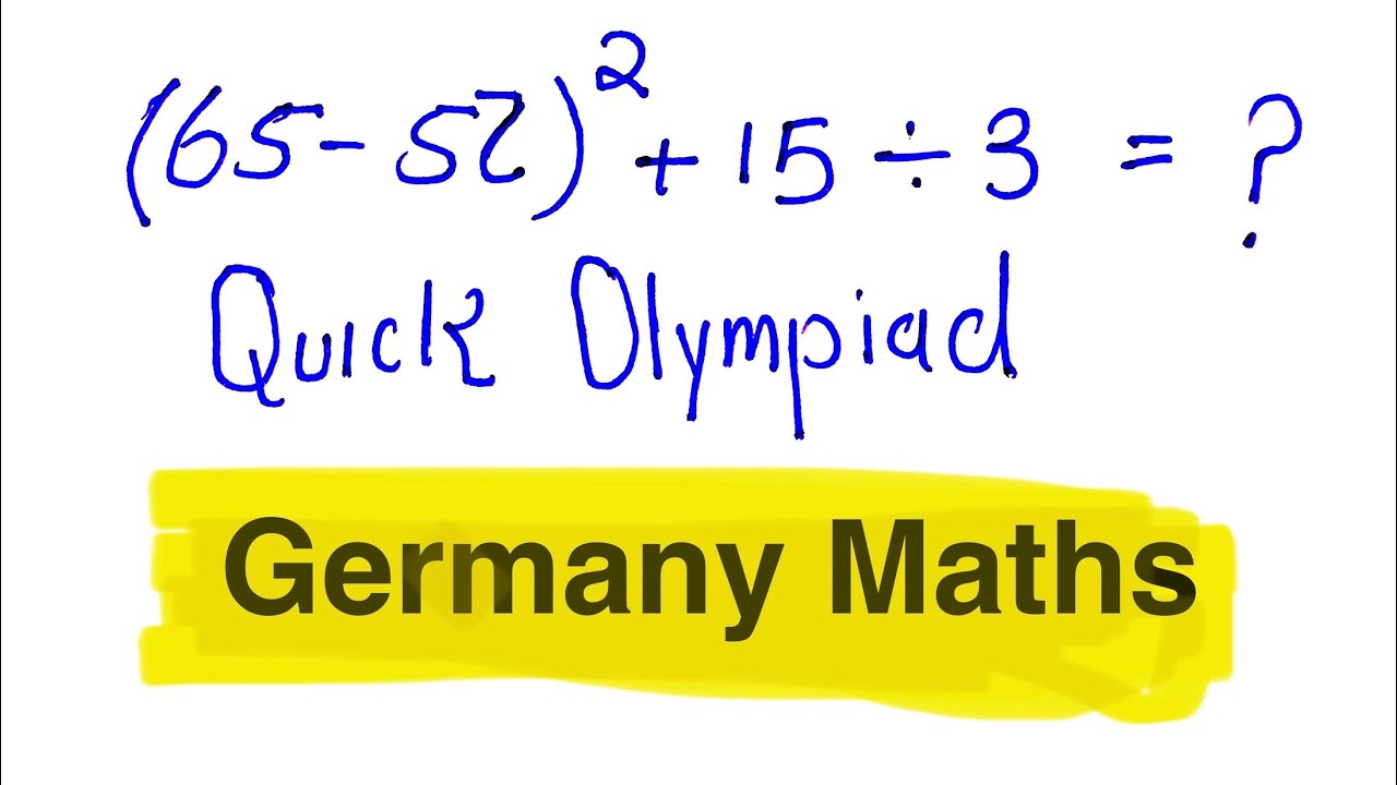 Germany High IQ Math Problem Solved Without Calculator! 💡 | Exponential ...