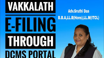 Vakkalath filing in DCMS Portal