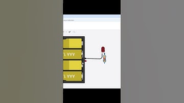 connecting a led, battery and a resistor in the tinkercad program