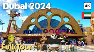 Motiongate Dubai! Rides & Attractions in 2024! SPECTACULAR Movie Theme Park Walking Tour 4K 🇦🇪