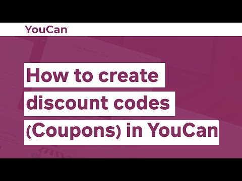 How to create discount codes (Coupons) in YouCan store
