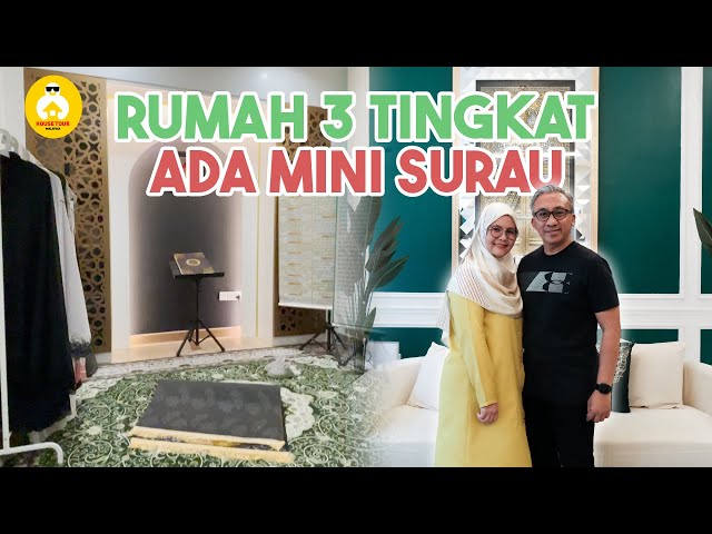 HOUSE TOUR EP 33: RUMAH MODEN KLASIK TEMA HIJAU | SIAP ADA SURAU MINI ! class=