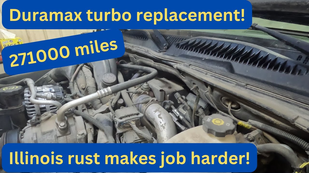 LBZ Duramax turbo replacement. Broken turbo! No boost! mechanic 