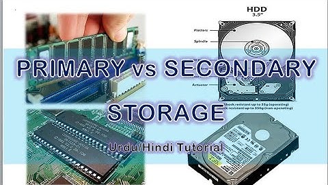 Difference between  Primary and Secondary Storage Urdu/hindi tutorial | Primary vs Secondary Storage