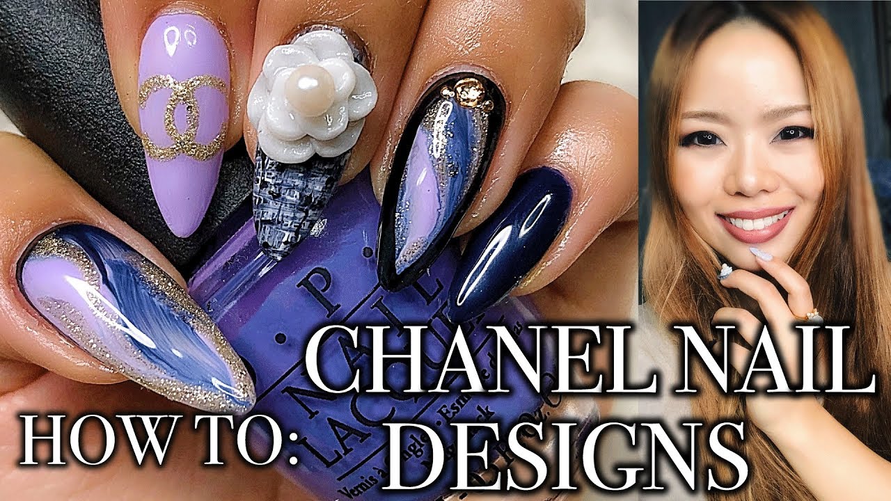 Chanel Nail カメリア風3dと立体ツイード柄でゴージャス秋冬ネイルデザイン Youtube