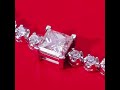Moissanite Square Cut Sterling Silver Adjustable Bracelets For Women