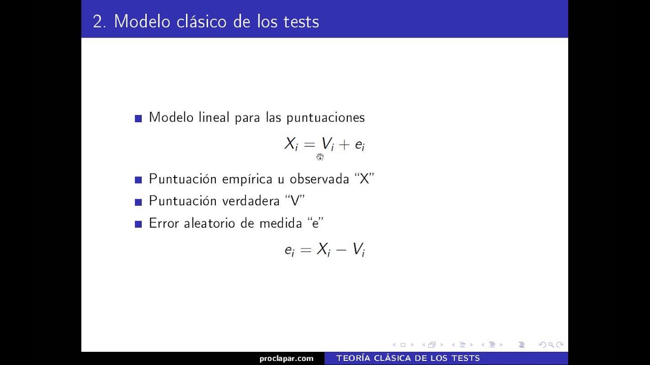 SUPUESTOS TEORÍA CLÁSICA DE LOS TESTS, I, GUÍA