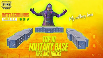 Pubg military base tips and tricks || Bgmi top 10  military base tips and tricks