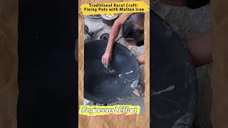 Traditional Rural Craft Fixing Pots with Molten Iron  #EngineeredEffort