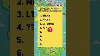 Are you a Master Kanto Gym Leader Quiz Part 31