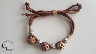 Leather Lacing Bracelet Design Series: Soapstone Beads