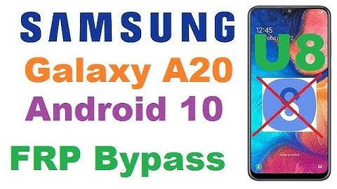 SAMSUNG Galaxy A20 A205F FRP Bypass Android 10 Q U8 No APK Without pc By GSM Jafarabad team