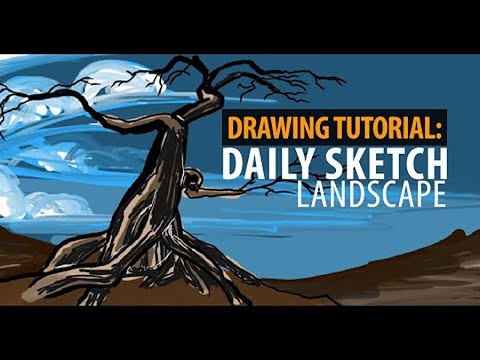 DRAWING TUTORIAL: LANDSCAPE - YouTube
