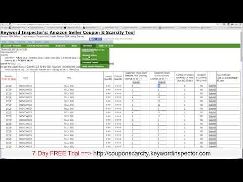 Amazon FBA Seller Coupon Promotion Tracking and Product Scarcity Tool