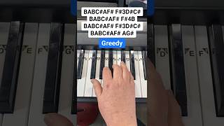 Greedy Piano Easy Tutorial 🤩🤩 #Piano #Pianotutorial #Shorts