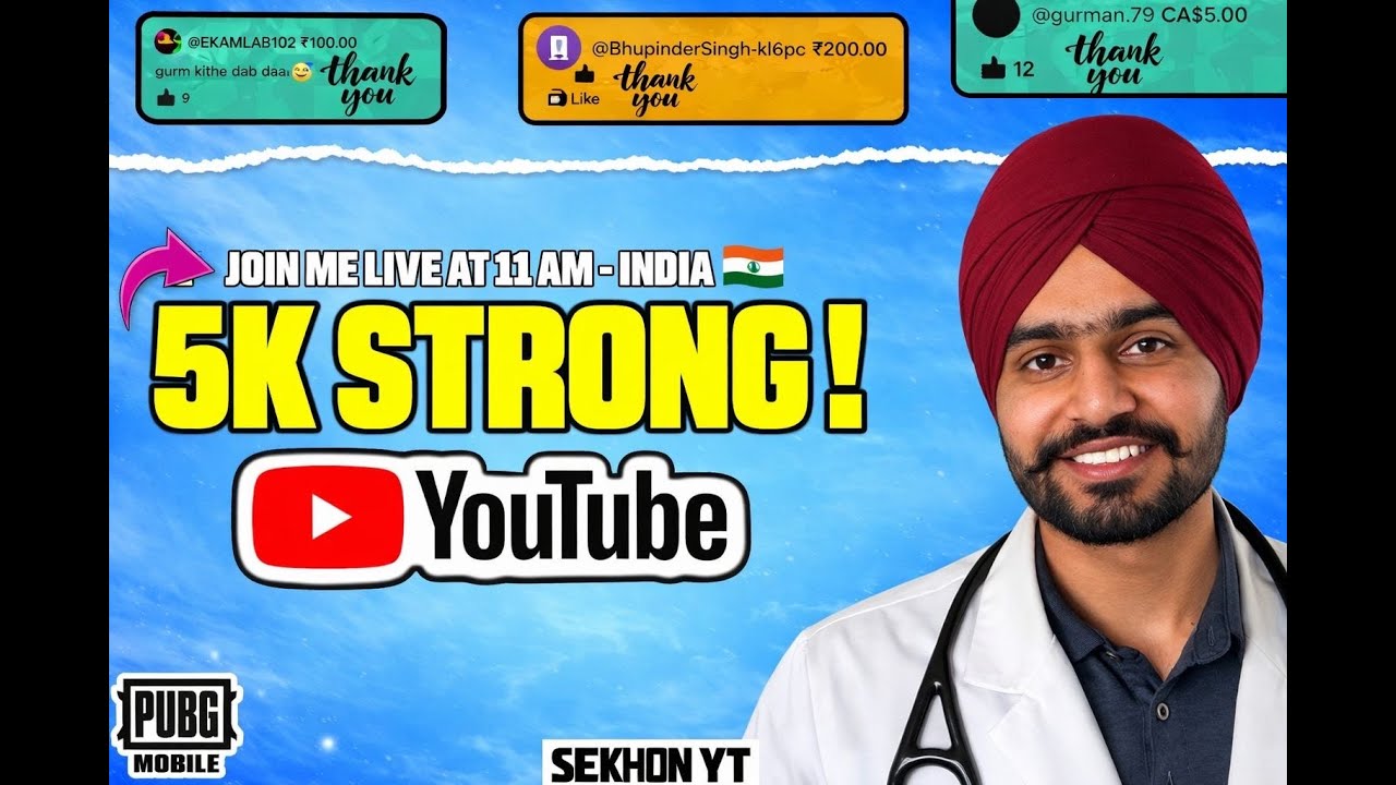 🥶SEKHON LIVE WITH 18KD !!!!😎PUBG LIVE 