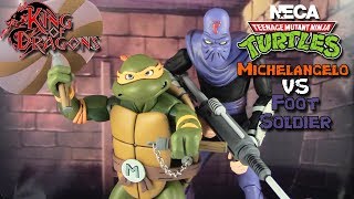 NECA Teenage Mutant Ninja Turtles TMNT Exclusive Michelangelo & Foot Solider NEW