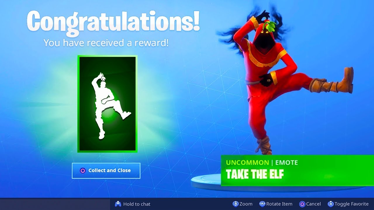 The FREE NEW EMOTE in Fortnite.. (Take The Elf Christmas Emote) YouTube