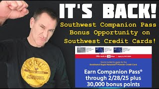 NEWS: Companion Pass Bonus is BACK on Southwest Airlines Credit Cards! by ProudMoney - Credit Cards & Personal Finance 2,269 views 2 months ago 2 minutes, 9 seconds