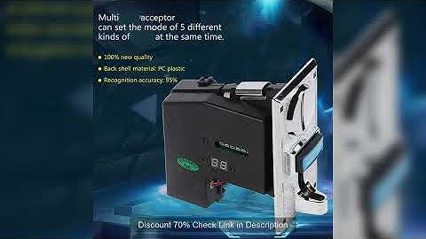 Multi Coin Acceptor Selector Slot for Arcade Game Mechanism Vending Machine