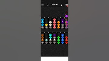 Level 205 of Ball Sort Color Water Puzzle
