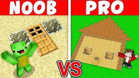 JJ And Mikey NOOB vs PRO CURSED FLAT House in Minecraft Maizen
