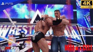 WWE 2K23: John Cena vs The Rock - Legendary Hell in a Cell Match at WrestleMania! 4K