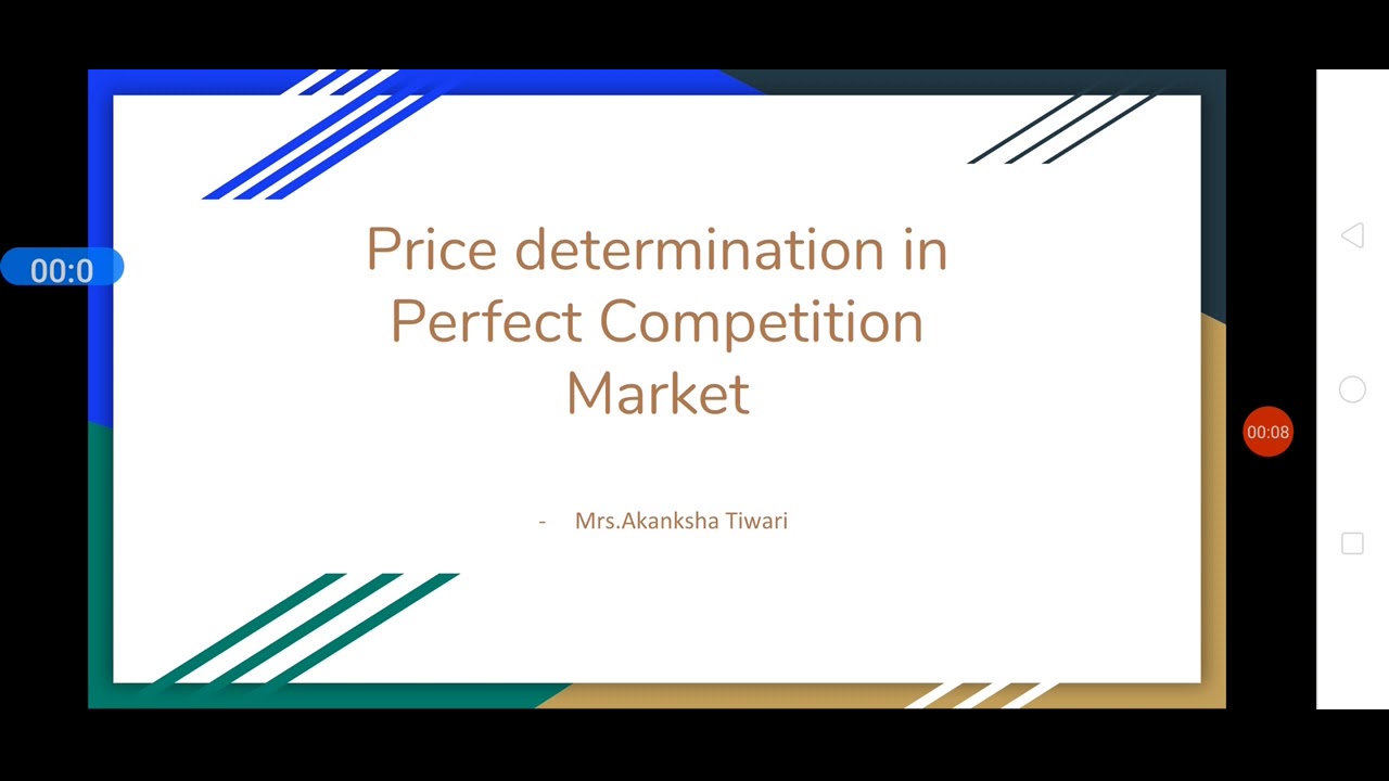 Price determination in Perfect Competition Market YouTube