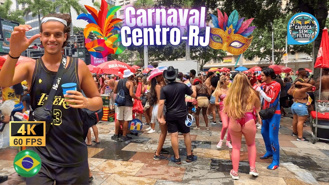 CARNAVAL NO CENTRO DO RIO 2026 🇧🇷 Andando e Mostrando Tudo em 4K