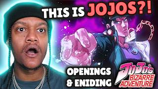 FIRST TIME REACTING to ALL of JOJO's BIZARRE ADVENTURE Openings and Endings