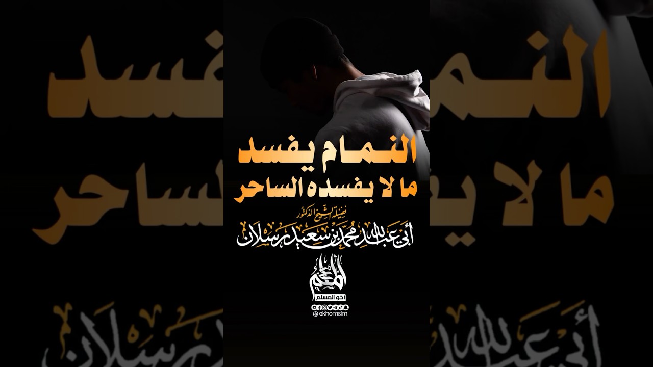 النمام يفسد ما لايفسده الساحر في شهر - الشيخ محمد سعيد رسلان -حفظه الله-