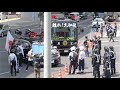 右翼街宣車が大集結!警官隊と衝突!憲法9条の集会での抗議! 鶴舞公園 名古屋