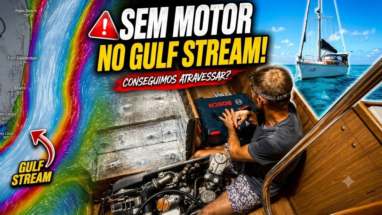 ⁣#54 SEM MOTOR no Gulf Stream 😱 | Chegamos em Bimini na raça!