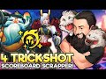 4 trickshot  the most stressful scoreboard scrapper game  tft inkborn fables  teamfight tactics