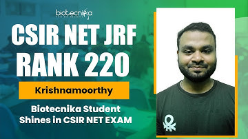 Congratulations To Krishnamoorthy On Qualifying CSIR NET 2022 Exam With JRF Rank 220 - Proud Of You